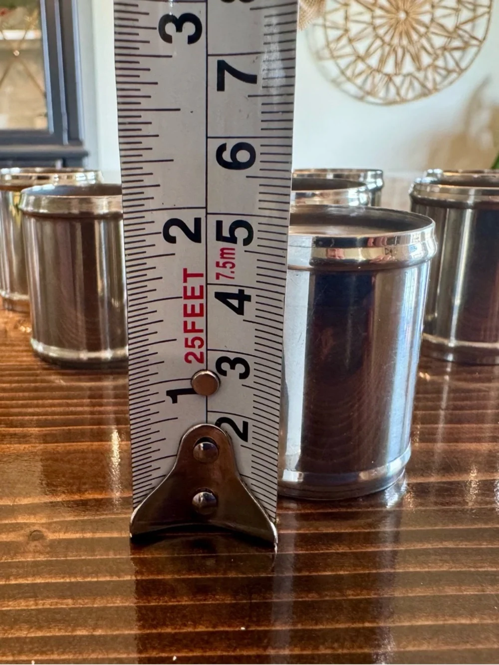 Stainless Steel Shiny Silver Napkin Rings - Set of 8  EUC
